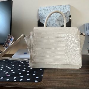 White Crocodile Purse